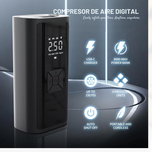 COMPRESOR DE AIRE CON WIRELESS DIGITAL EG-216